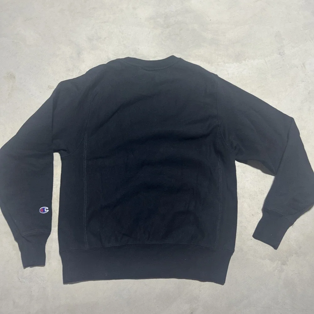 Champion Sweatshirt Men's SZ Small Black Coca-Cola Reverse Weave Fleece Pullover